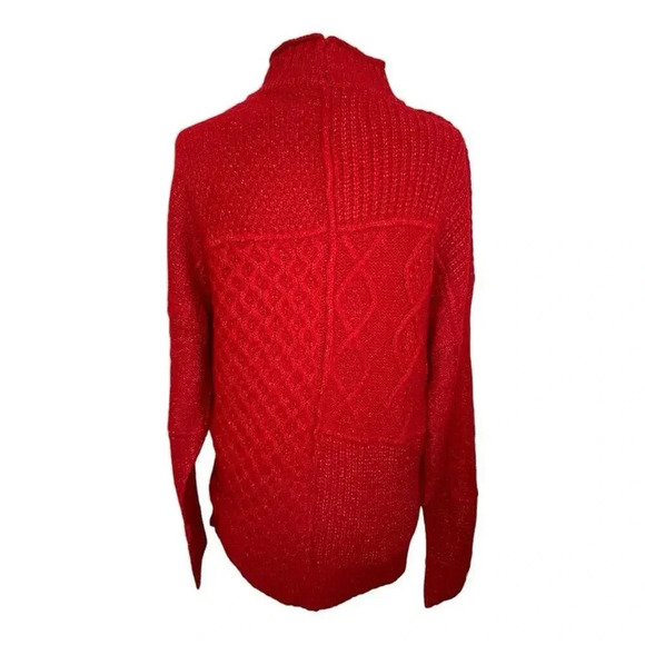 NEW American Eagle AE‎ XS Red Soft & Cozy Mixed Stitch Sweater NWT - Picture 3 of 8